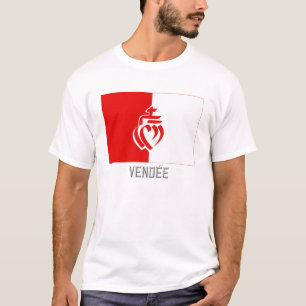 T-shirt Drapeau de Vendée avec le nom