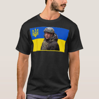 T-shirt Drapeau de Volodymyr Zelenskyy Président Ukraine