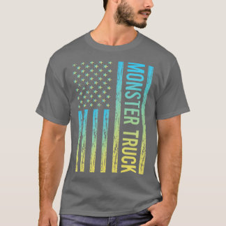 T-shirt Drapeau dégradant 02 Camions Monster Truck