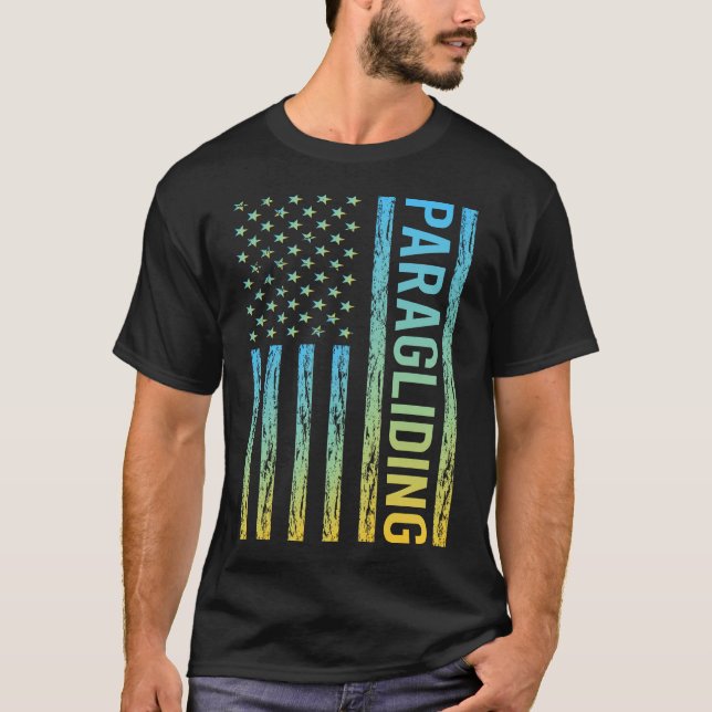T-shirt Drapeau Dégradé 02 Parapente Parapente Parapente P (Devant)