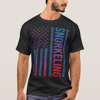 T-shirt Drapeau Dégradé Snorkeling Snorkeling Snorkel Snor