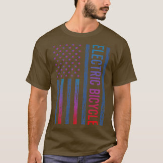 T-shirt Drapeau Dégradé Vélo électrique E Vélo Ebike