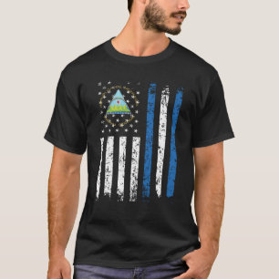 T-shirt Drapeau demi-nicaraguayen demi-américain Nicaragua