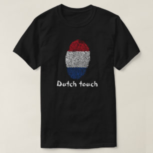 T-shirt Drapeau d'empreinte digitale de contact de