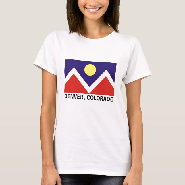 T-shirt Drapeau Denver, Colorado (Devant)