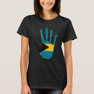 T-shirt Drapeau des Bahamas Main Sport Fièrement Nassau Ba