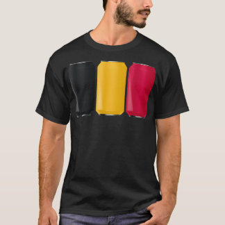 T-shirt Drapeau des boîtes de bière patriotiques Belgique
