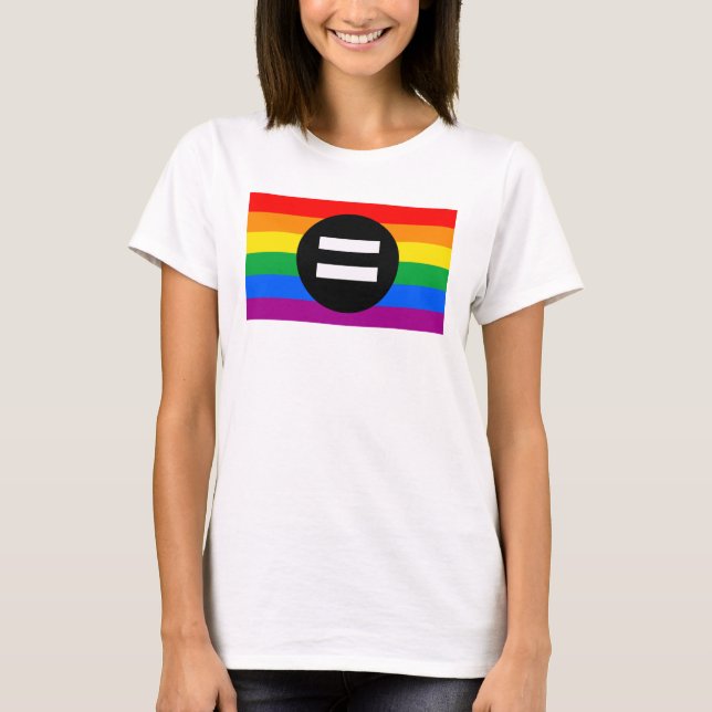T-shirt Drapeau des droits des homosexuels (Devant)