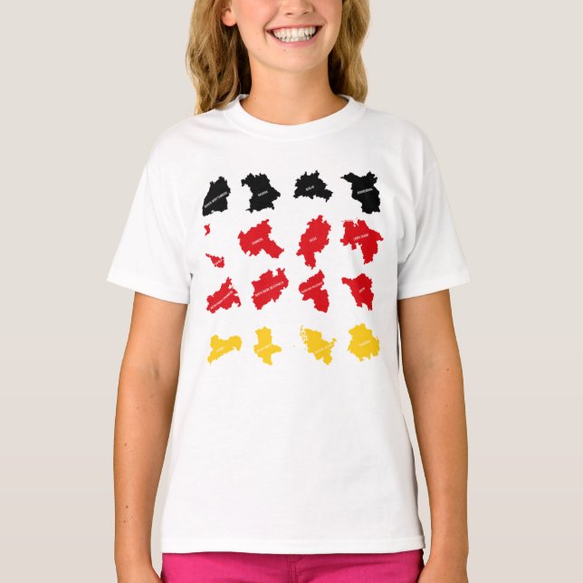 T-shirt Drapeau des États allemands (Devant)