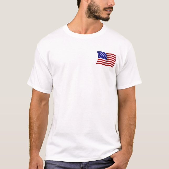 T-shirt DRAPEAU des Etats-Unis américain de ondulation (Devant)