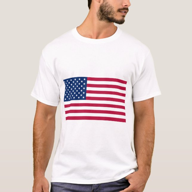T-shirt Drapeau Des États-Unis D'Amérique (Devant)