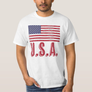 T-shirt Drapeau des Etats-Unis d'Amérique "Grunge" look