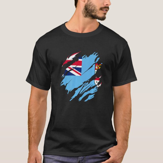 T-shirt Drapeau des Fidji (Devant)