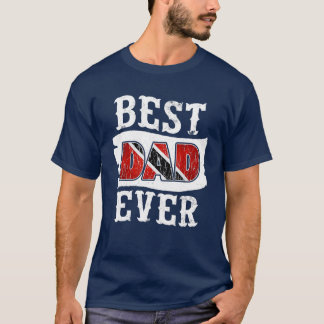 T-shirt Drapeau des hommes Meilleur papa jamais Fête des p