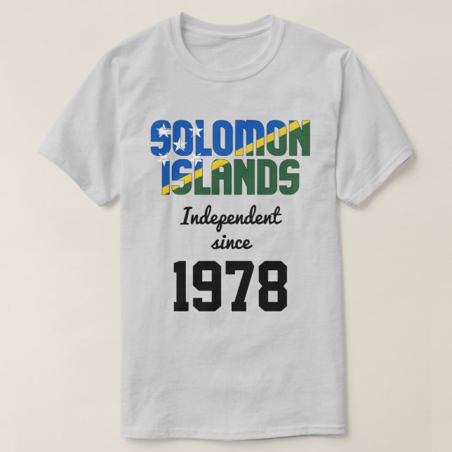 T-shirt Drapeau des Îles Salomon Fête de l'indépendance (Design devant)