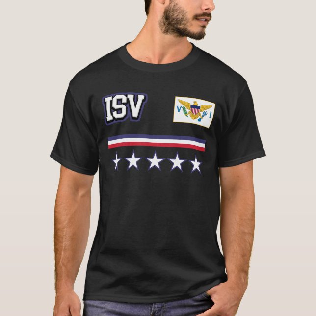 T-shirt Drapeau des îles Vierges américaines (Devant)