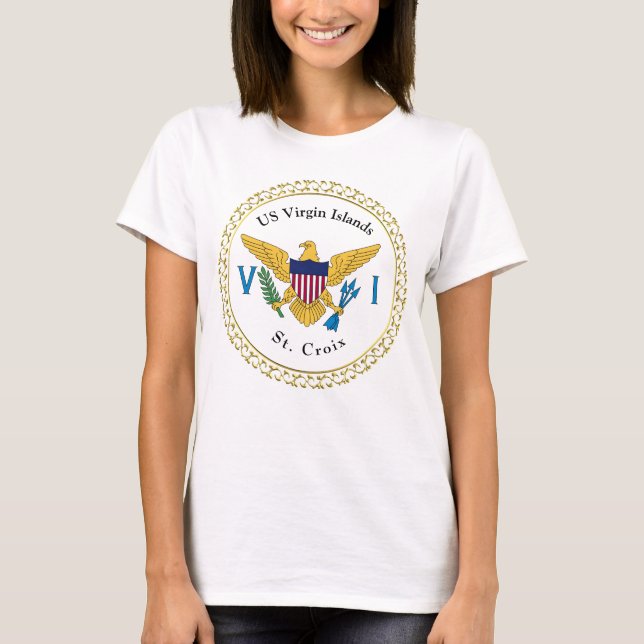 T-shirt Drapeau des îles Vierges américaines St. Croix USV (Devant)
