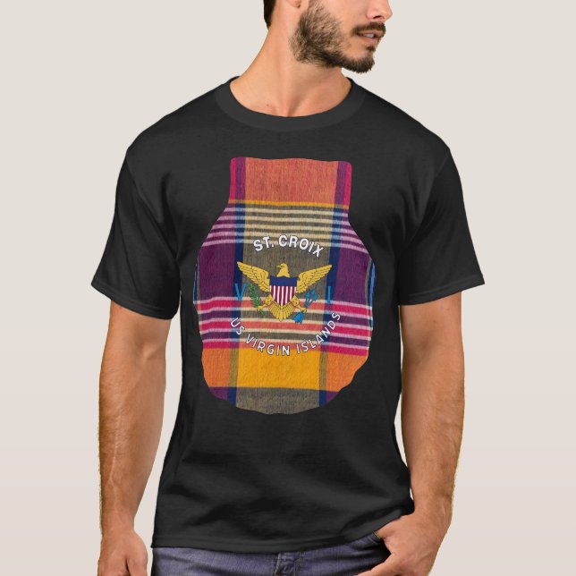 T-shirt Drapeau des îles Vierges américaines Ste Croix Mad (Devant)