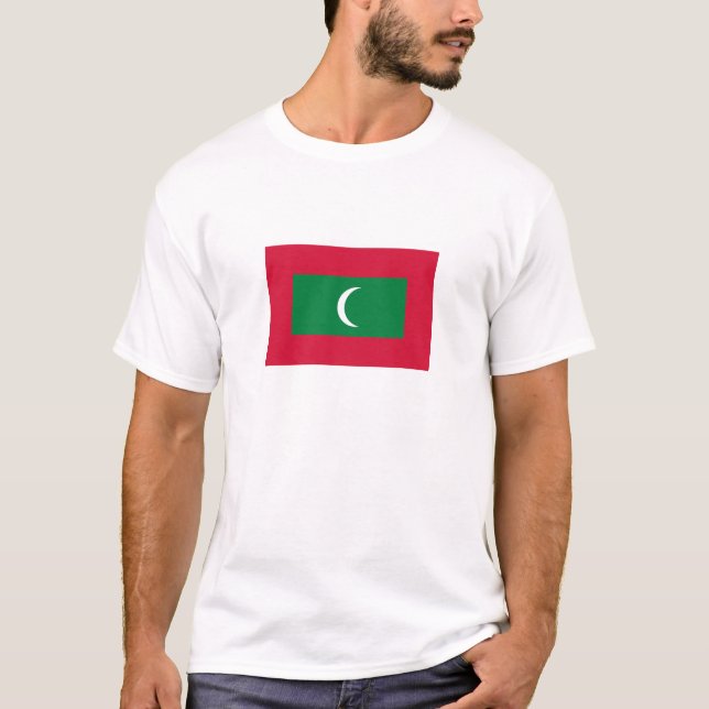 T-shirt Drapeau des Maldives (Devant)