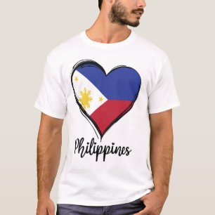 T-shirt Drapeau des Philippines Cœur Pinoy Philippin