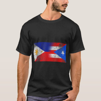 T-shirt Drapeau Des Philippines Et De Porto Rico