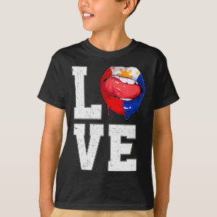 T-shirt Drapeau des Philippines Fan de foot Amour T Shirt 