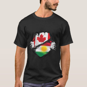 T-shirt Drapeau des racines arrachées des mains canadienne