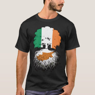 T-shirt Drapeau des racines d'arbre chypriote irlandaise i