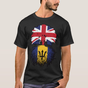 T-shirt Drapeau des racines d'arbre de la Barbade