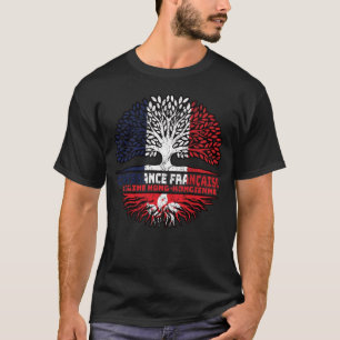 T-shirt Drapeau des racines d'arbre France de Hong Kong
