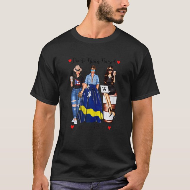 T-shirt Drapeau des racines de Curaçao de Porto Rico Patri (Devant)