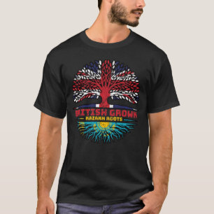 T-shirt Drapeau des racines de l'arbre kazakh britannique