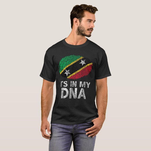 T-shirt Drapeau des racines de Saint-Kitts-et-Nevis (Devant entier)