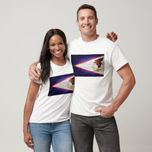 T-shirt Drapeau des Samoa américaines Grunge