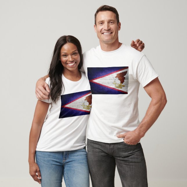 T-shirt Drapeau des Samoa américaines Grunge (Unisexe)