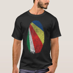 T-shirt Drapeau des Seychelles Empreinte dans mon ADN pour