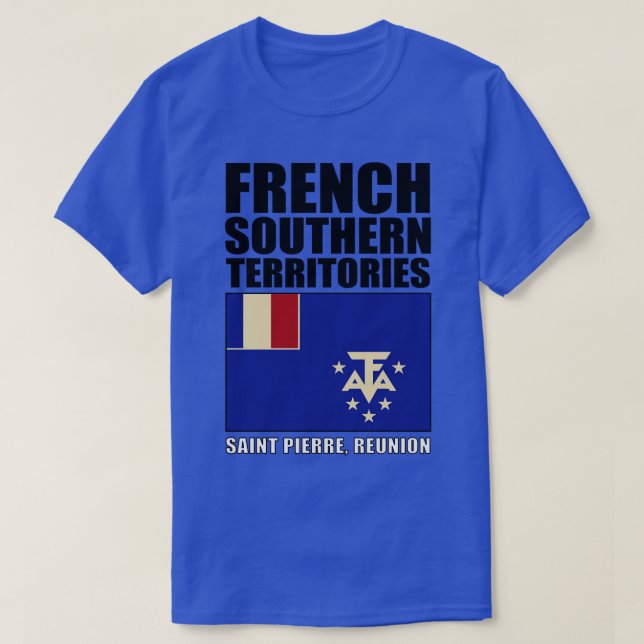 T-shirt Drapeau des Territoires du Sud français (Design devant)