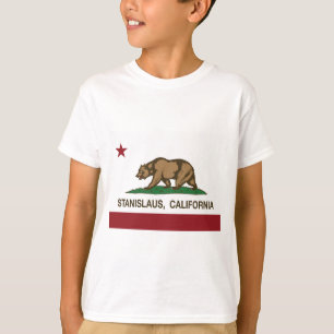 T-shirt drapeau d'état de la Californie de stanislaus