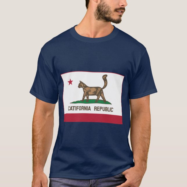 T-shirt Drapeau d'État de la République de Californie (Devant)