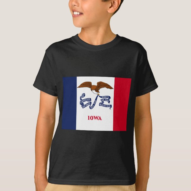 T-shirt Drapeau d'État de l'Iowa (Devant)