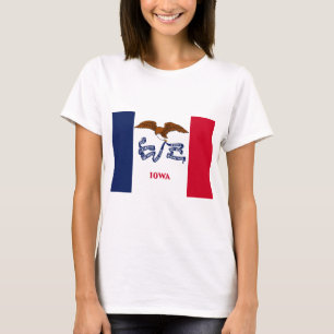 T-shirt Drapeau d'État de l'Iowa