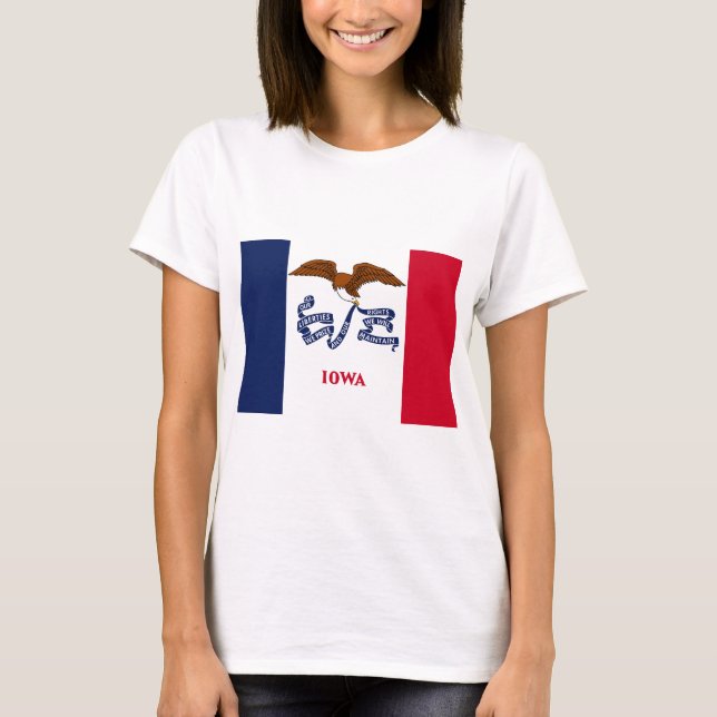 T-shirt Drapeau d'État de l'Iowa (Devant)