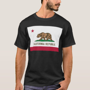T-shirt Drapeau d'état d'ours de République de la