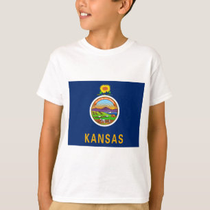 T-shirt Drapeau d'État du Kansas