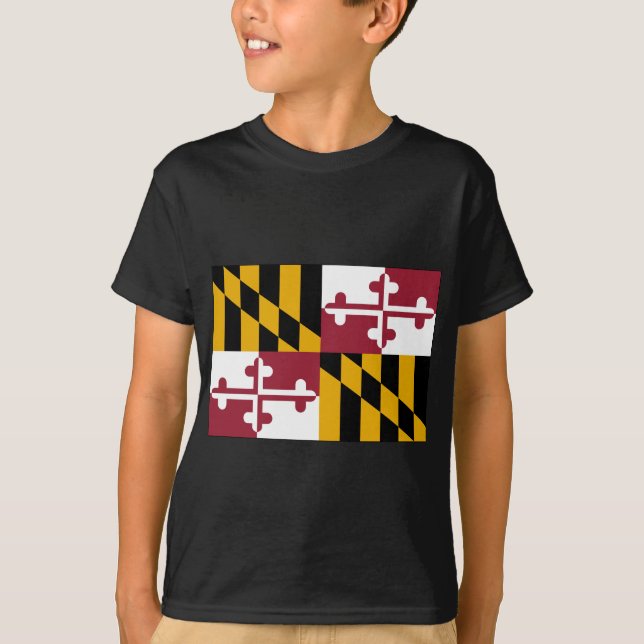 T-shirt Drapeau d'état du Maryland (Devant)