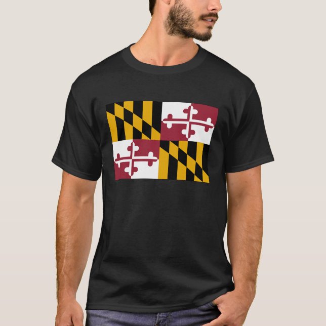 T-shirt Drapeau d'état du Maryland (Devant)