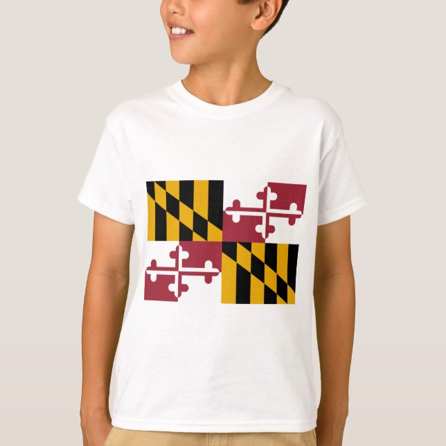 T-shirt Drapeau d'État du Maryland (Devant)