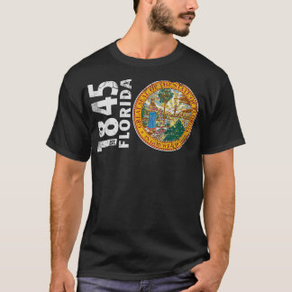 T-shirt Drapeau d'État vintage de Floride 1845