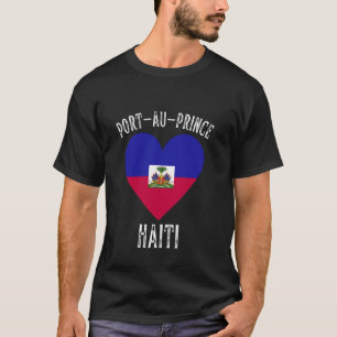 T-shirt Drapeau d'Haïti Cœur Ville de Port-Au-Prince