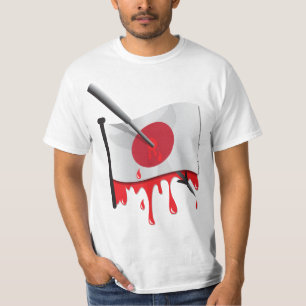 T-shirt drapeau d'harpon de déclaration d'anti-pêche à